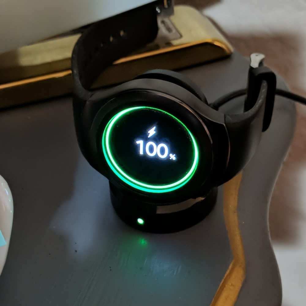 Dark grey Samsung Gear S2 watch